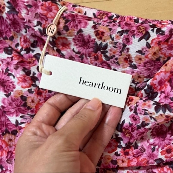 HEARTLOOM Keely Off The Shoulder Blouse in Blossom Pink XS NWT - Picture 9 of 16